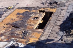 damage caused by a bad roof leak